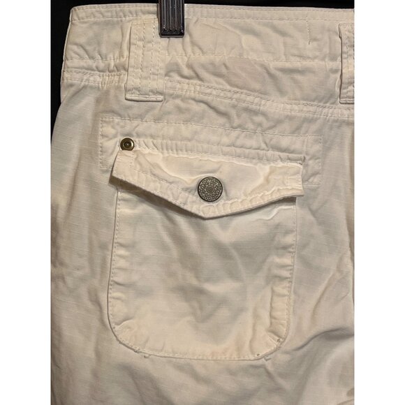 J. Crew White Chino Capri Pants Size 4 Casual Womens Fit With Pockets & Drawstri - Picture 8 of 11